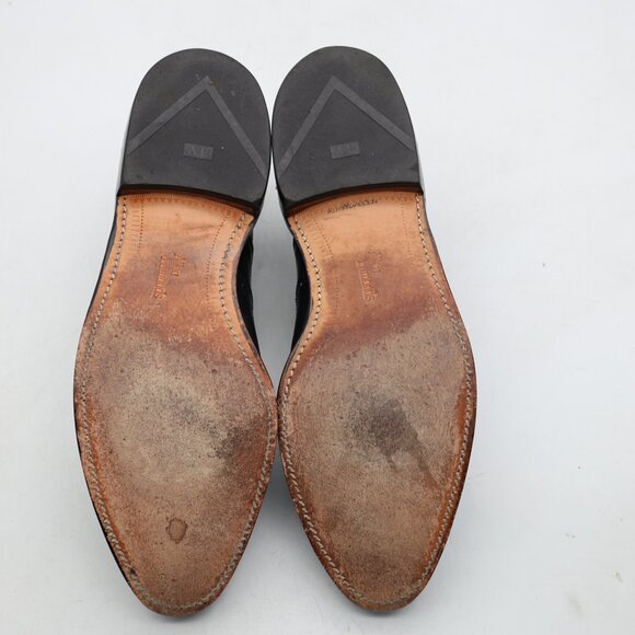 Allen Edmonds Chester Men's Size 11 B Wingtip Oxford Black Leather Made In USA - Picture 8 of 12